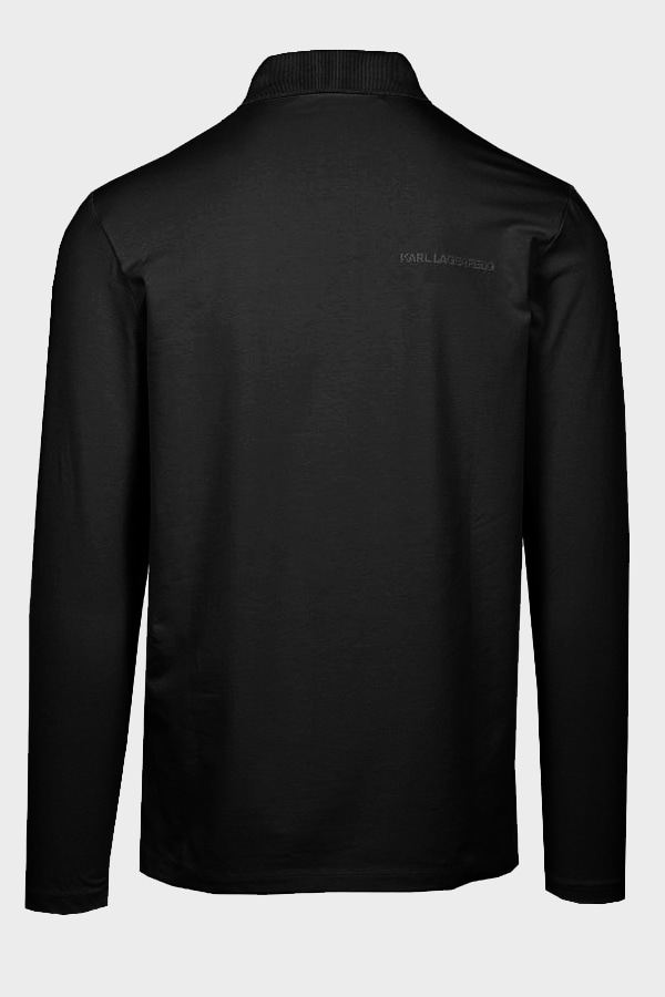 LONG SLEEVED POLO T-SHIRT KARL LAGERFELD - 990 BLACK